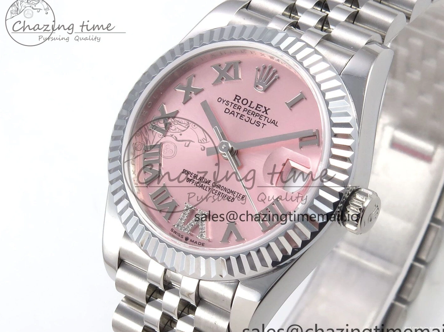 Best AAA Replica Sites StreetReady 1161 GMF Dial Jubilee DateJust Roman Edition 904L on 1:1 31 SS Pink Steel 278274 Bracelet Best A Diamonds 0107